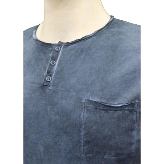 Maxfort t-shirt taglie forti uomo maglietta 39122  blu denim - foto 1