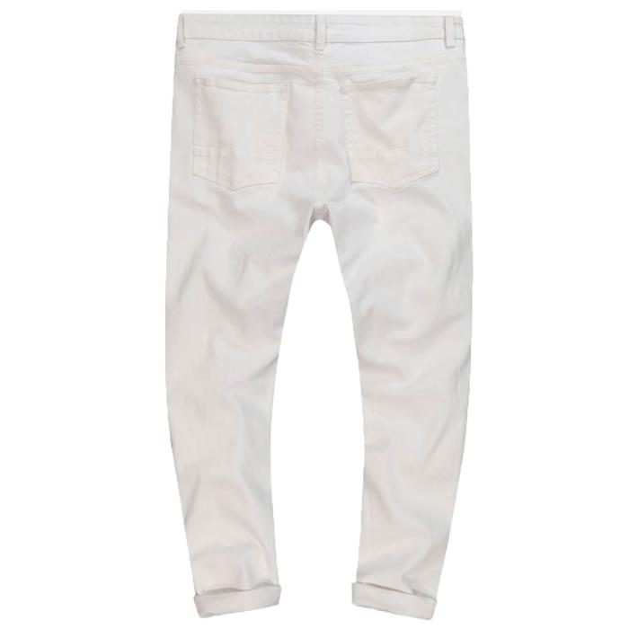 JP 1880 pantalone jeans elasticizzato taglie forti uomo 825088 bianco - foto 4