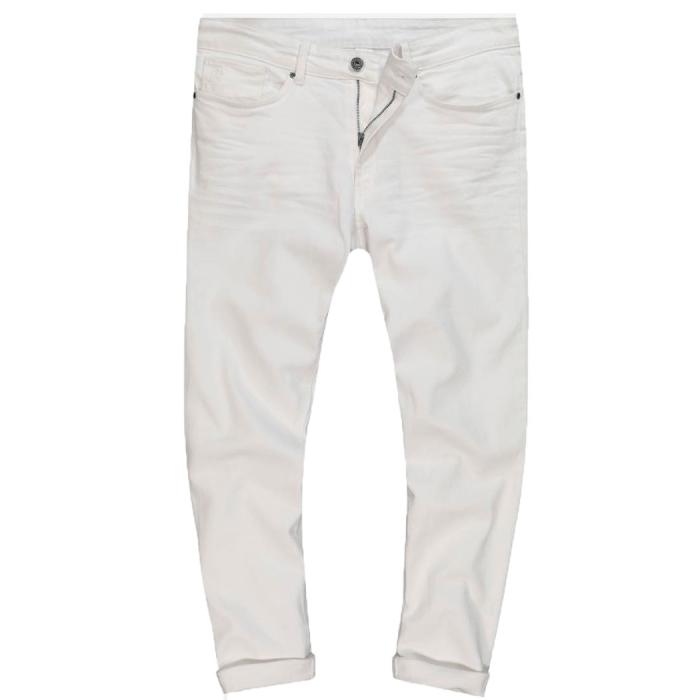JP 1880 pantalone jeans elasticizzato taglie forti uomo 825088 bianco