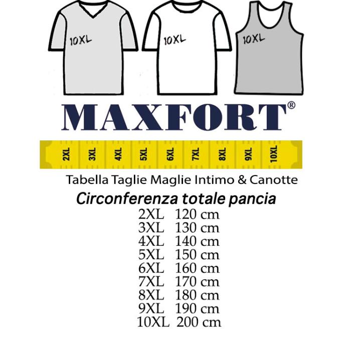 Maxfort t-shirt intimo cotone taglie forti uomo 500 disponibile nei colori  nero - bianco - grigio - foto 6