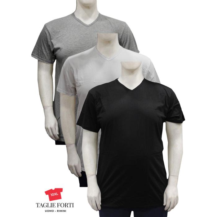 Maxfort t-shirt intimo cotone taglie forti uomo 500 disponibile nei colori  nero - bianco - grigio