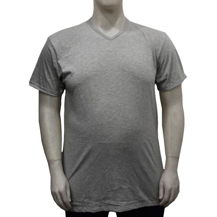 input Plateau Struggle Maxfort t-shirt intimo scollo a v cotone taglie forti uomo articolo 500  grigio | Taglie Forti Uomo
