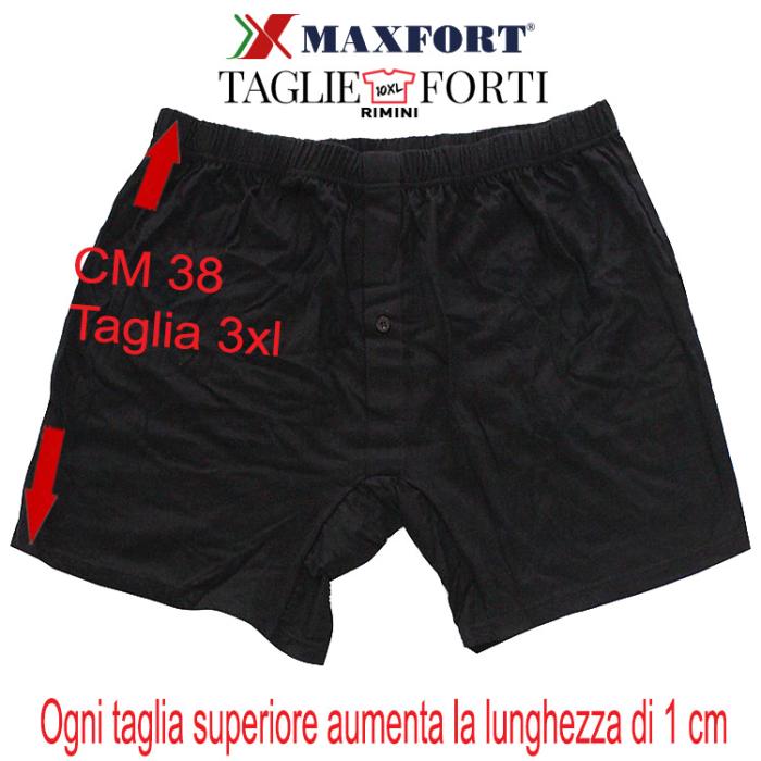 Maxfort boxer intimo con apertura taglie forti uomo 100 bianco - nero - foto 4