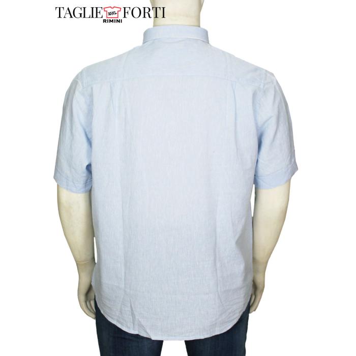 Maxfort camicia manica corta uomo taglie forti  1262 azzurro - foto 2