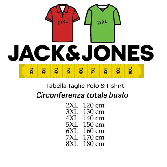 Jack & Jones polo taglie forti uomo maglietta 12143859 bianco - foto 5