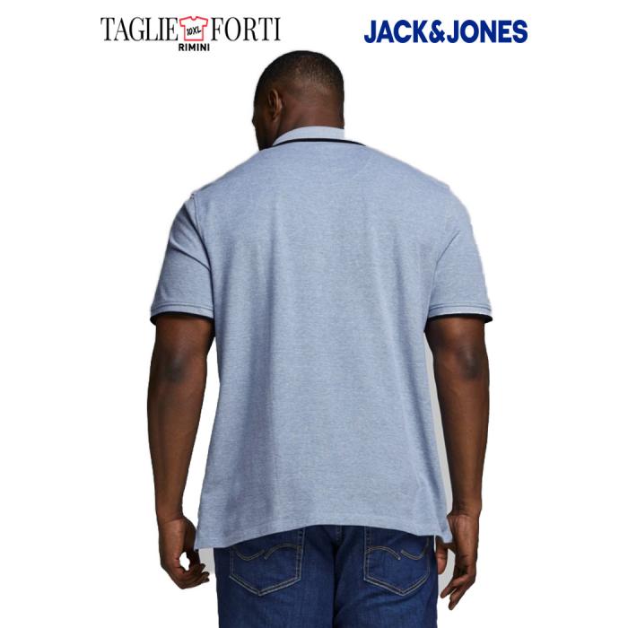 Jack & Jones polo taglie forti uomo maglietta 12143859 azzurro - foto 5