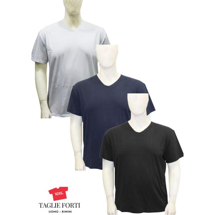 20 Nodi t-shirt elasticizzata taglie forti uomo 9001 disponibile nei colori  blu - bianco - nero