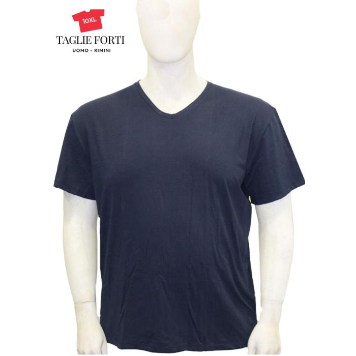 20 Nodi t-shirt elasticizzata taglie forti uomo 9001 disponibile nei colori  blu - bianco - nero - foto 1