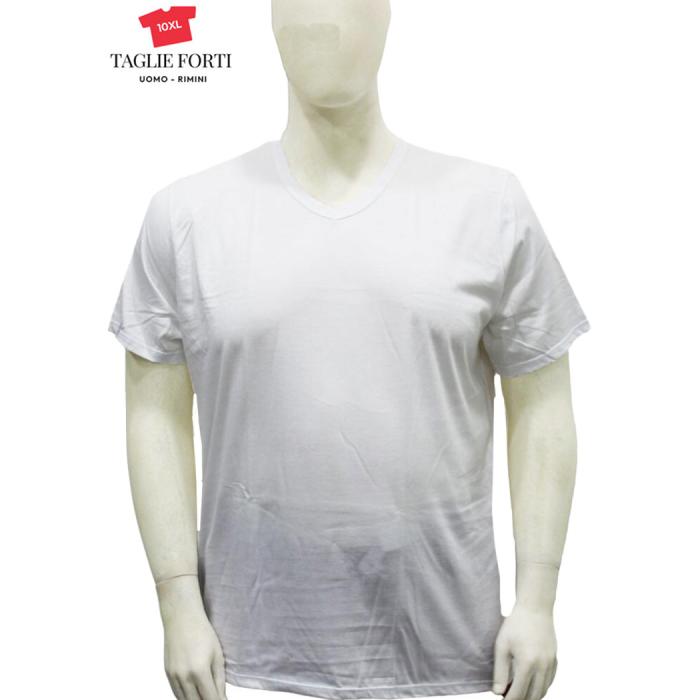 20 Nodi t-shirt intimo cotone taglie forti uomo 1001 bianco - nero - foto 2