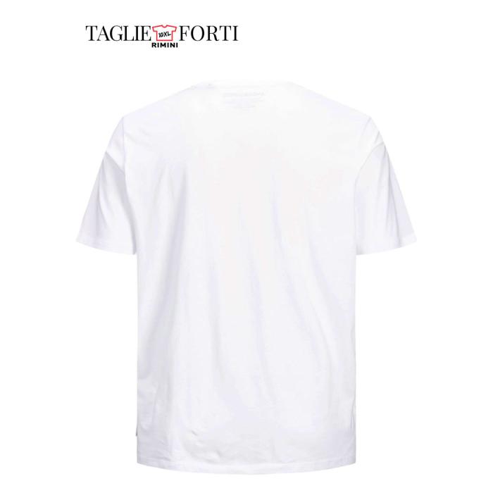 Jack & Jones T-shirt maglietta taglie forti uomo 12158482 bianco - foto 2